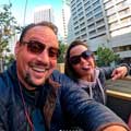 View of couple on Big Bus Tour in San Francisco