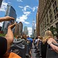 Vista desde el piso superior de un autobús de Big Bus Tours en Nueva York